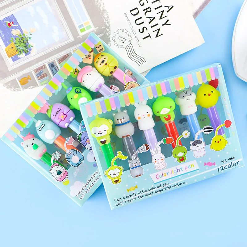 12 box/lot Cartoon sumikko gurashi Animal Highlighter 12 colors Drawing Painting Art Marker Pen School supplies Stationery gift
12 box/lot Cartoon sumikko gurashi Animal Highlighter 12 colors Drawing Painting Art Marker Pen School supplies Stationery gift