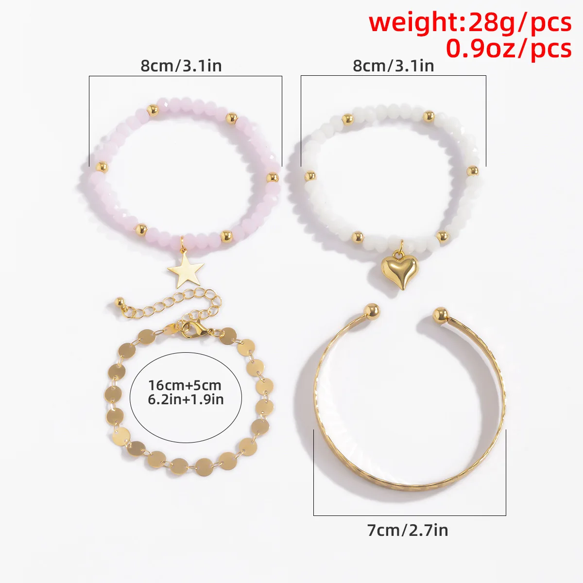 Punk Charm Pearl Bead Bracelet Bracelet Set for Women Star Heart Pendant Bracelet Fashion Bracelet Jewelry 2021 Jewelry Set
Punk Charm Pearl Bead Bracelet Bracelet Set for Women Star Heart Pendant Bracelet Fashion Bracelet Jewelry 2021 Jewelry Set