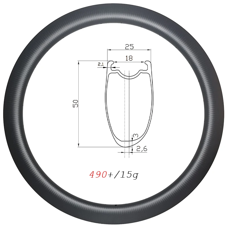 490g Asymmetric 50mm deep 700C clincher tubeless road carbon rims disc 25mm wide 16H 18H 20H 21H 24H 28H UD 3K 12K matte glossy
490g Asymmetric 50mm deep 700C clincher tubeless road carbon rims disc 25mm wide 16H 18H 20H 21H 24H 28H UD 3K 12K matte glossy