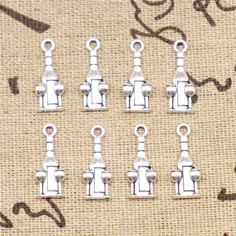 Бокалы для красного вина-подвески, брикет, античное серебро, 40 шт., 20x18 мм 
Бокалы для красного вина-подвески, брикет, античное серебро, 40 шт., 20x18 мм