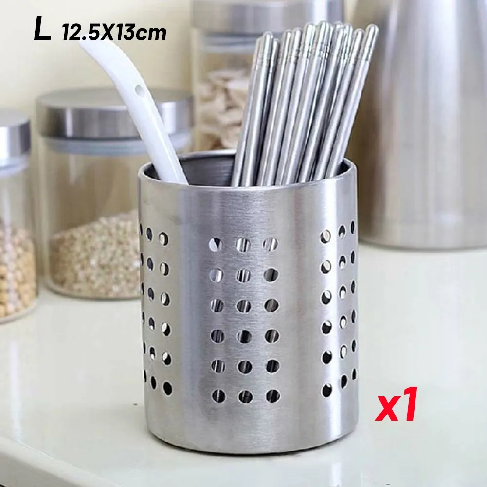 Creative Stainless Steel Cutlery Holder Drainer Rack Chopsticks Tube Kitchen Storage Box Spoon Fork Cutlery Shelf Organizer
Creative Stainless Steel Cutlery Holder Drainer Rack Chopsticks Tube Kitchen Storage Box Spoon Fork Cutlery Shelf Organizer