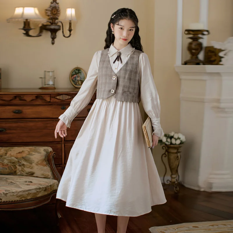 Осенне-зимнее новое ретро-платье в британском стиле колледжа с высокой талией, клетчатый жилет в национальном стиле, для девушек и студенто...
Осенне-зимнее новое ретро-платье в британском стиле колледжа с высокой талией, клетчатый жилет в национальном стиле, для девушек и студенто...