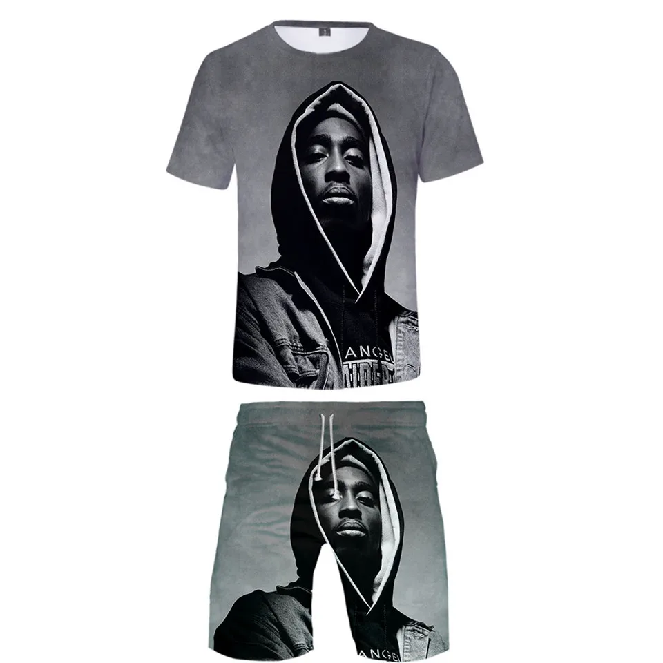 Tupac Amaru Shakur Two Pieces Sets Men 3D print T Shirts+Shorts Suit 2021 Men Summer Tees Rapper Fashion T-shirt Men Clothing
Tupac Amaru Shakur Two Pieces Sets Men 3D print T Shirts+Shorts Suit 2021 Men Summer Tees Rapper Fashion T-shirt Men Clothing