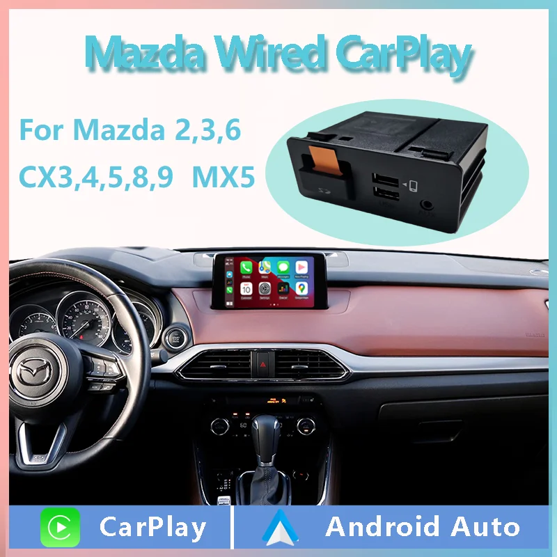 Wired Apple CarPlay Android Auto USB adapter for Mazda 2 3 6 Mazda CX3 CX4 CX5 CX8 CX9 MX5 with mazda connect system
Wired Apple CarPlay Android Auto USB adapter for Mazda 2 3 6 Mazda CX3 CX4 CX5 CX8 CX9 MX5 with mazda connect system