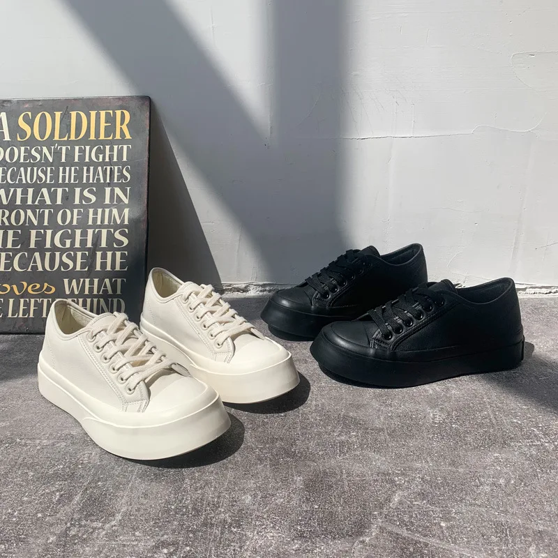 Ugly Cute Girl White Shoes Ins Fashion Shoes Women Leather Waterproof Sneakers Lace Up Thick Chunky Heel Solid Color 35-40 Fall
Ugly Cute Girl White Shoes Ins Fashion Shoes Women Leather Waterproof Sneakers Lace Up Thick Chunky Heel Solid Color 35-40 Fall
