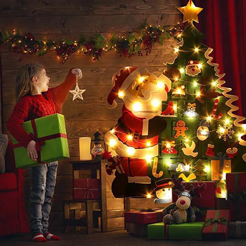 DIY Felt LED Christmas TreeChildren Toys Supplies Small Pine Tree Placed In The Desktop DIY Decoration Mini Christmas Tree
DIY Felt LED Christmas TreeChildren Toys Supplies Small Pine Tree Placed In The Desktop DIY Decoration Mini Christmas Tree