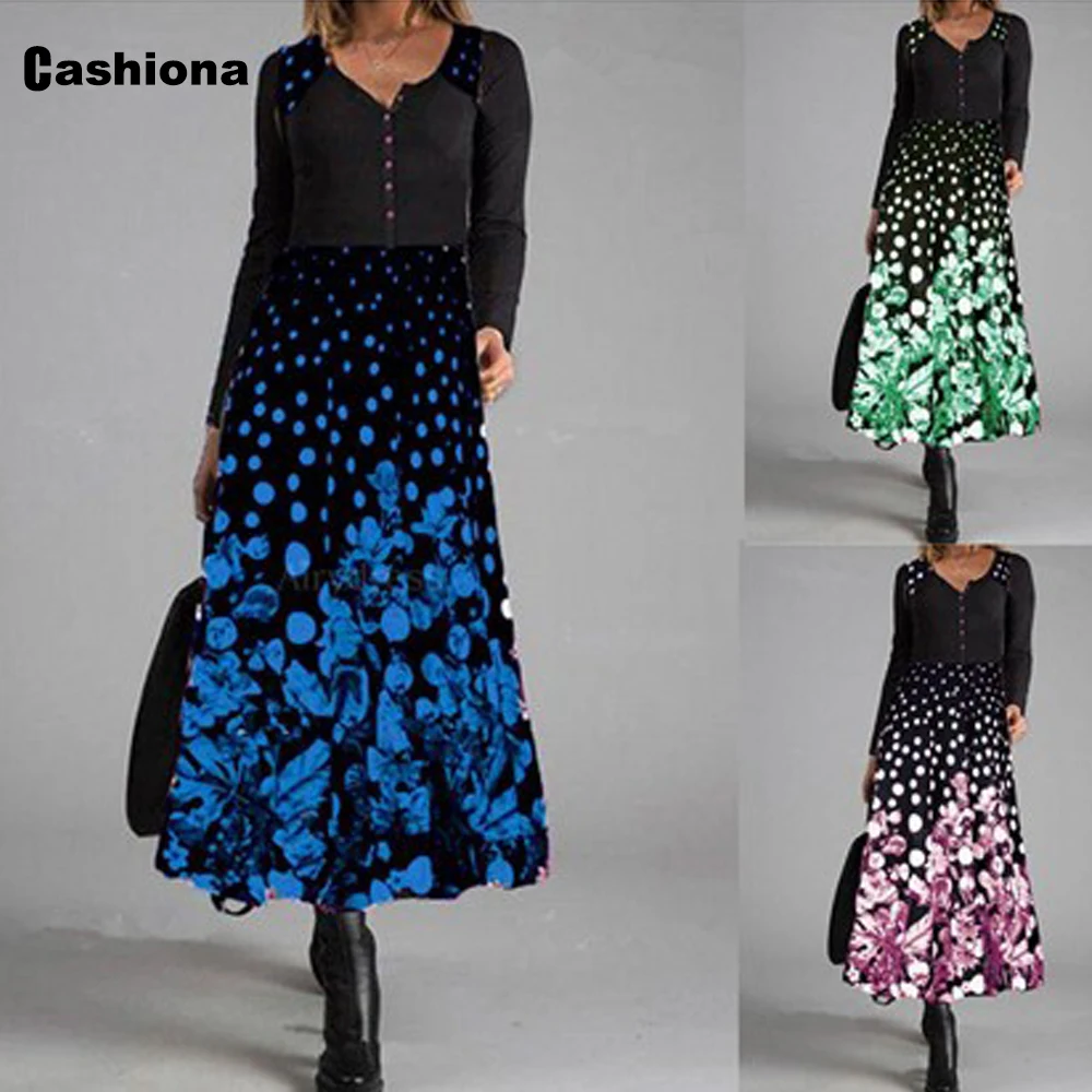 Cashiona Women Elegant Long Dress Boho Flower Print Party Dresses Vintage 2021 Summer Long Sleeve Mid-Calf A-line Dress Femme
Cashiona Women Elegant Long Dress Boho Flower Print Party Dresses Vintage 2021 Summer Long Sleeve Mid-Calf A-line Dress Femme