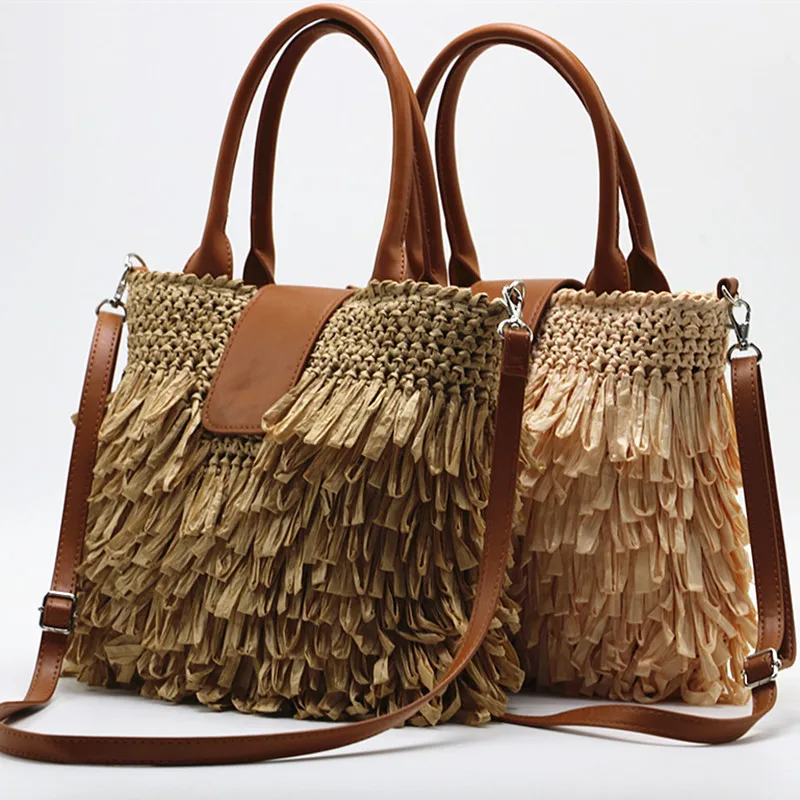 Fashion Tassel Straw Bags Handmade Letters Rattan Women Handbags Wicker Woven Shoulder Crossbody Bag Summber Beach Purse 2021 
Fashion Tassel Straw Bags Handmade Letters Rattan Women Handbags Wicker Woven Shoulder Crossbody Bag Summber Beach Purse 2021