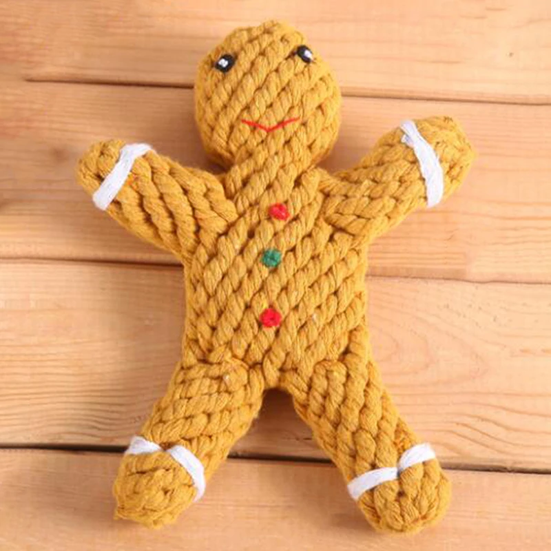 Pet Supplies Gingerbread Man Cotton Rope Making Dog Bite-Resistant Teeth Cleaning Toys Pet Toys High Quality Cute Toys
Pet Supplies Gingerbread Man Cotton Rope Making Dog Bite-Resistant Teeth Cleaning Toys Pet Toys High Quality Cute Toys