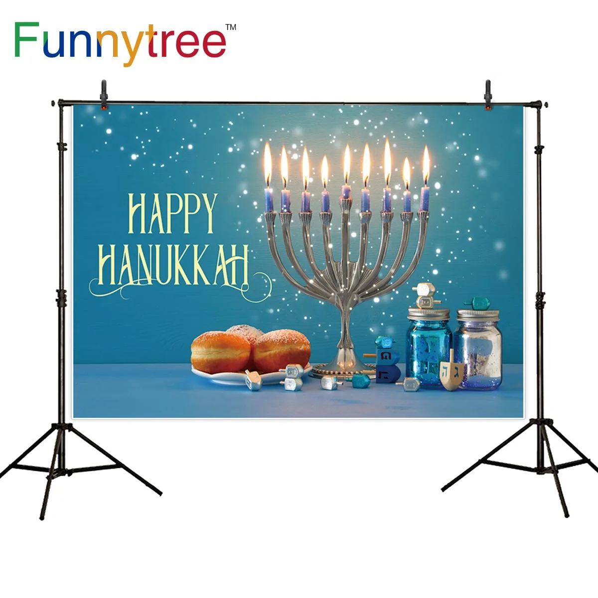 Funnytree photography studio Happy Hanukkah blue candle cake gift bokeh Carnival party background party photocall photophone
Funnytree photography studio Happy Hanukkah blue candle cake gift bokeh Carnival party background party photocall photophone