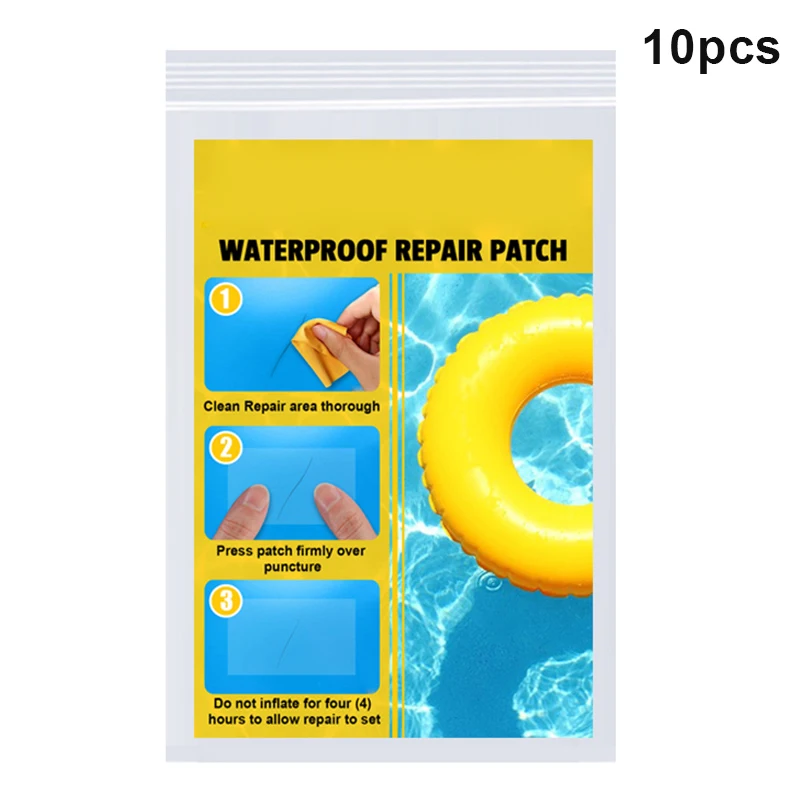 10/20/30pcs Pool Patch Repair Kit Self-Adhesive Repair Patch Repair Patches Kit Air Mattresses Pool Patch Repair Tool EL