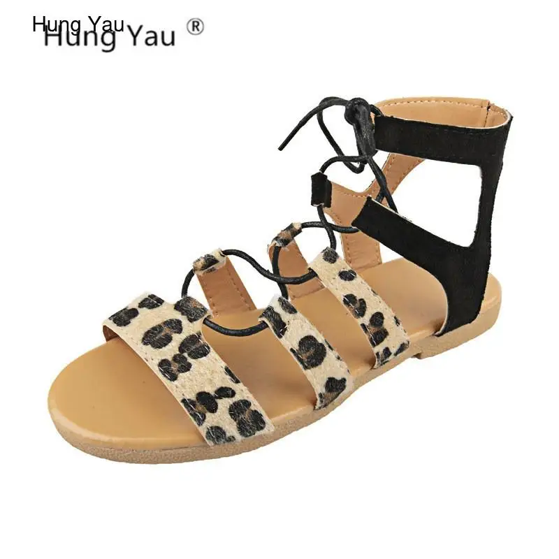 Women Flat Sandals Ladies Summer Fashion Casual Shoes Cross Strap Woman Brown Black Leopard Ankle Wrap Sandals Plus Size 35-43
Women Flat Sandals Ladies Summer Fashion Casual Shoes Cross Strap Woman Brown Black Leopard Ankle Wrap Sandals Plus Size 35-43