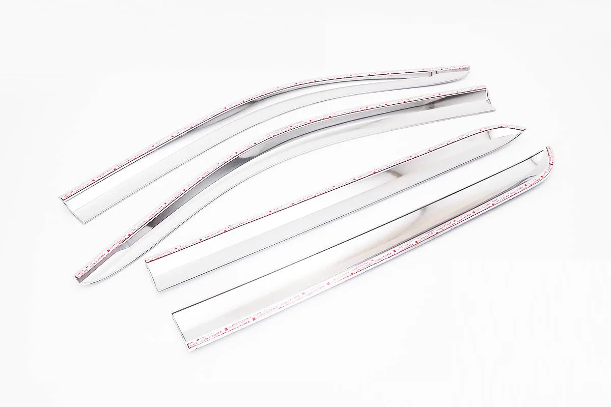 Chrome Door Visor Side Window Deflector Shade Sun Rain Shield Silver Trips Eaves for Hyundai I10 Grand 2013
Chrome Door Visor Side Window Deflector Shade Sun Rain Shield Silver Trips Eaves for Hyundai I10 Grand 2013