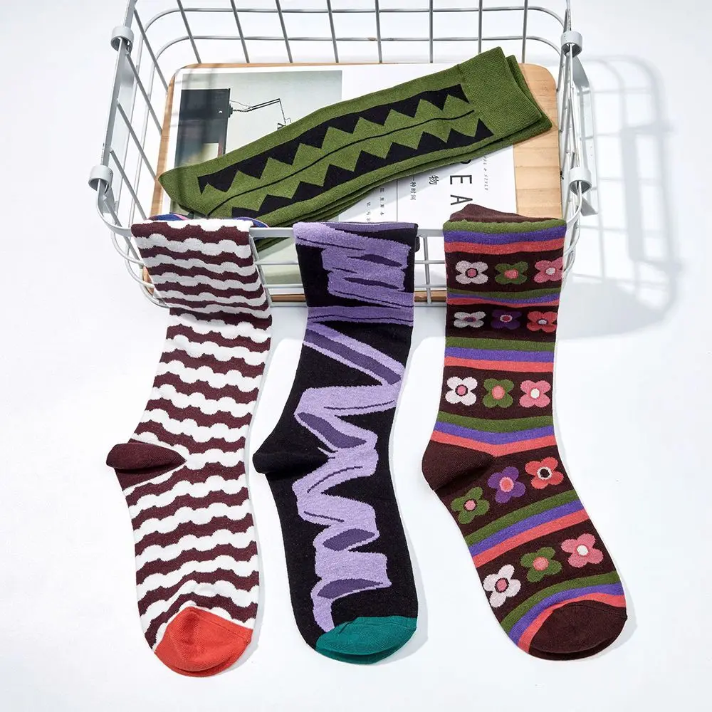 Women's Calf Socks Cotton Stockings Geometric Abstract Socks Long Tube Pattern Knee Socks Retro JK Uniform Hosiery
Women's Calf Socks Cotton Stockings Geometric Abstract Socks Long Tube Pattern Knee Socks Retro JK Uniform Hosiery