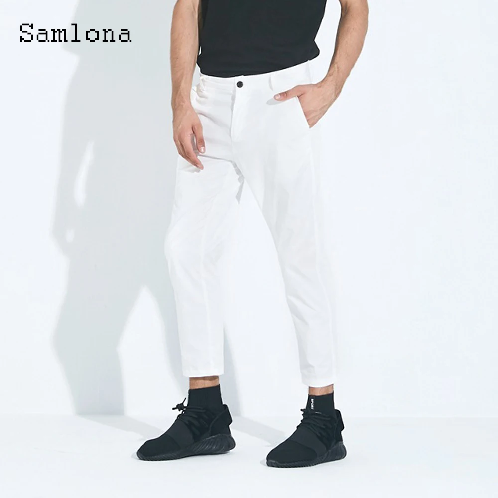 Samlona 2021 Men's Stand Pocket Casual Drawstring Pants Loose Trouser Plus Size Mens Fashion Hip Hop Sweatpants Men Streetwear
Samlona 2021 Men's Stand Pocket Casual Drawstring Pants Loose Trouser Plus Size Mens Fashion Hip Hop Sweatpants Men Streetwear