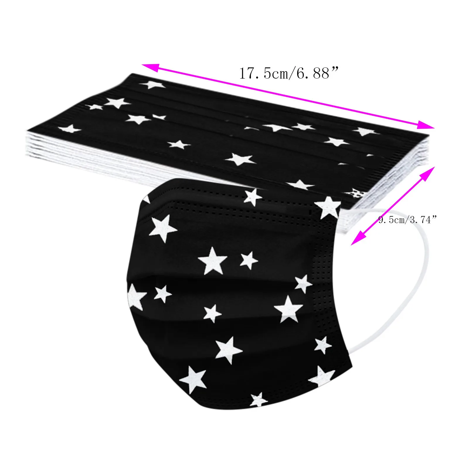 Black Star Printed 50-100Pc Adult Disposable Mask 3 Ply Filter Hygiene Women Face Mouth Mask Earloop Face Mask Mascarilla Masque
Black Star Printed 50-100Pc Adult Disposable Mask 3 Ply Filter Hygiene Women Face Mouth Mask Earloop Face Mask Mascarilla Masque