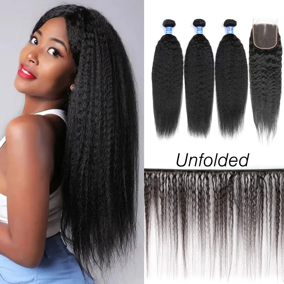 ShinrFull Kinky Straight Indian Hair Weave Bundles With Closure Human Hair 3 Bundles With Closure Remy Yaki Straight Bundles
ShinrFull Kinky Straight Indian Hair Weave Bundles With Closure Human Hair 3 Bundles With Closure Remy Yaki Straight Bundles