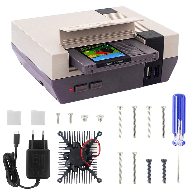 Retroflag Raspberry Pi 4 NESPi 4 Case with SSD Shell/Cooling Fan/Power Adapter/Heatsinks NESPi4 Case for Raspberry Pi 4 Model B
Retroflag Raspberry Pi 4 NESPi 4 Case with SSD Shell/Cooling Fan/Power Adapter/Heatsinks NESPi4 Case for Raspberry Pi 4 Model B