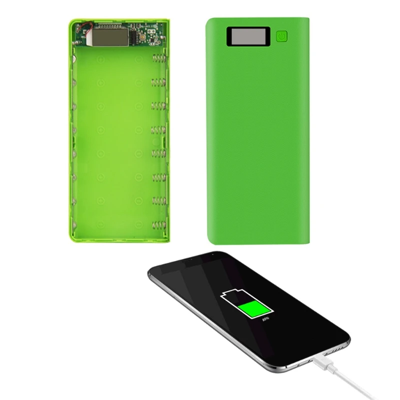 8*18650 Battery Holder Dual USB Power Bank Battery Box Mobile Phone Charger DIY Shell Case Charging Storage Case For Xiao mi
8*18650 Battery Holder Dual USB Power Bank Battery Box Mobile Phone Charger DIY Shell Case Charging Storage Case For Xiao mi