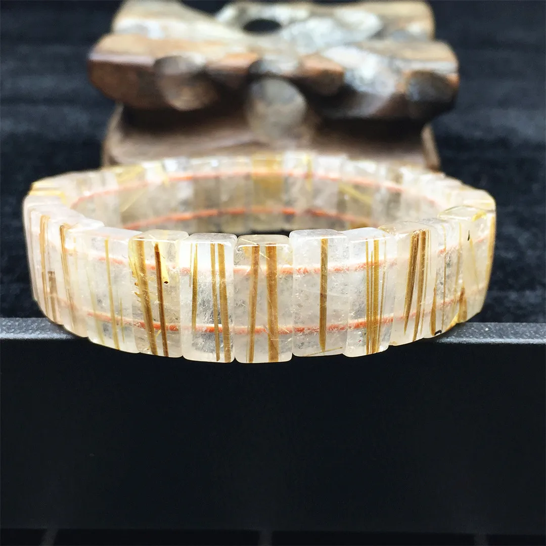 Natural Gold Rutilated Quartz Bracelet Bangle Jewelry For Women Men 14x6mm Beads Wealth Healing Stone Titanium Gemstone Stretch
Natural Gold Rutilated Quartz Bracelet Bangle Jewelry For Women Men 14x6mm Beads Wealth Healing Stone Titanium Gemstone Stretch