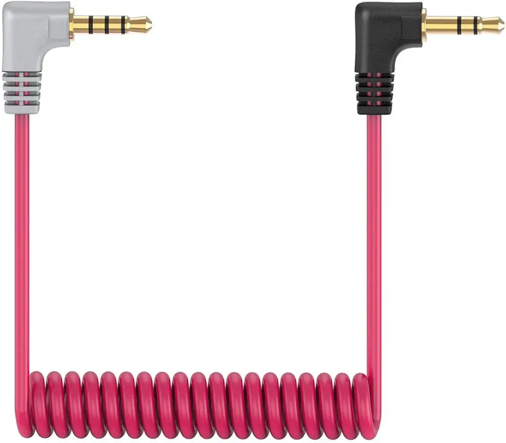 3.5mm TRS to TRRS Microphone Cable, 1/8" Male to Male Coiled Right Angle Mic Cord for Rode SC7, VideoMic, VideoMicro Go, BOYA
3.5mm TRS to TRRS Microphone Cable, 1/8" Male to Male Coiled Right Angle Mic Cord for Rode SC7, VideoMic, VideoMicro Go, BOYA