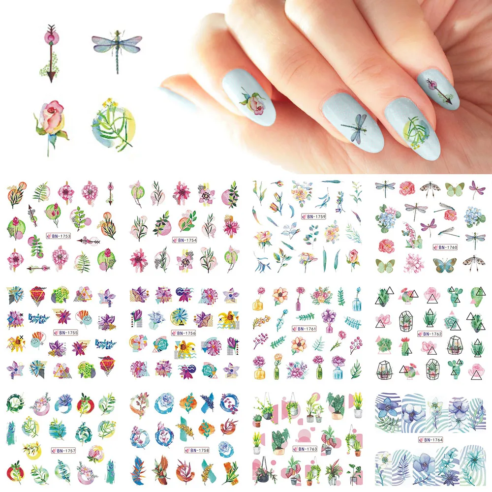 

1Sheet Water Transfer Nail Art Stickers&Decals Shell/starfish Cartoon Water DIY Decal Decoration Adhesive Transfer Sticker H&*&