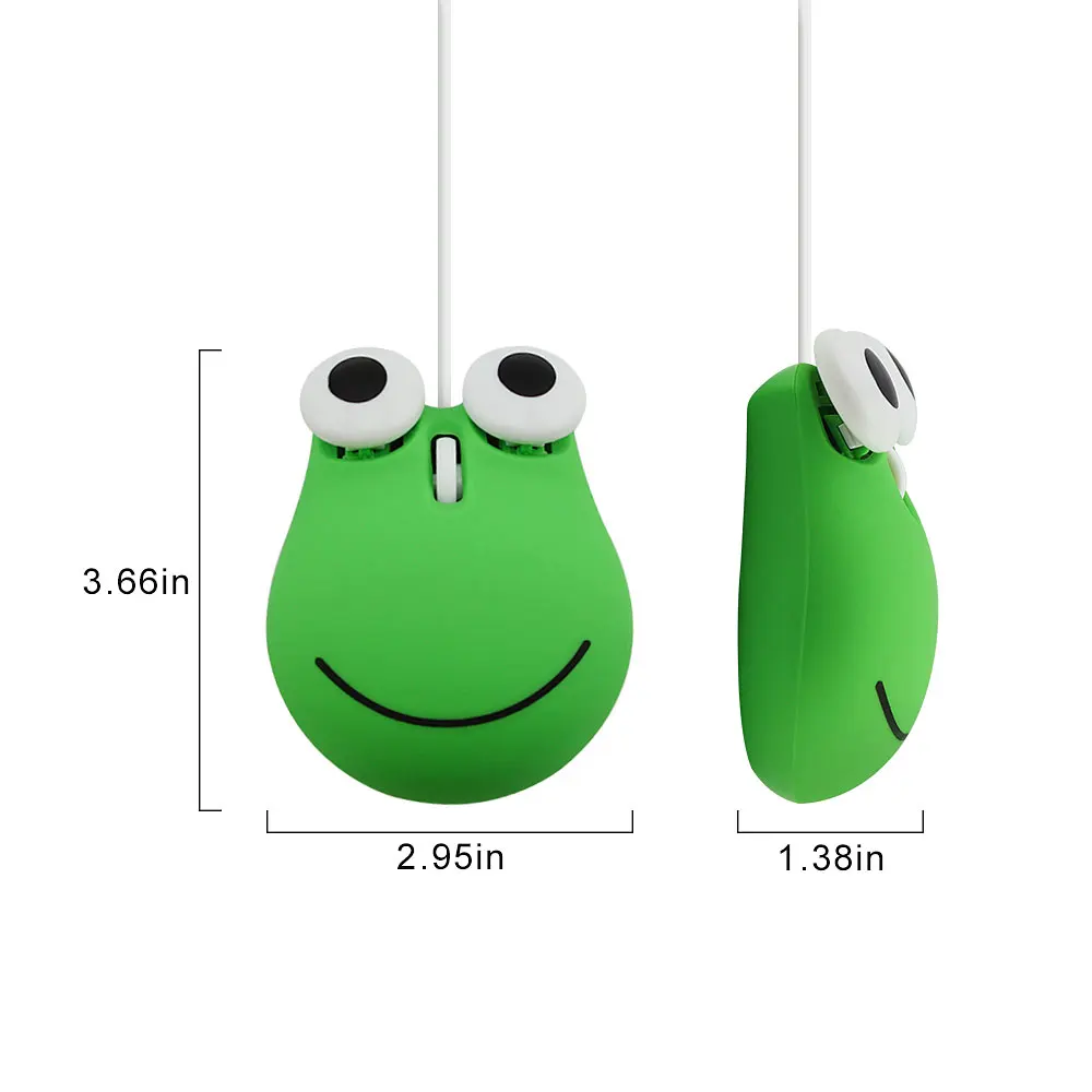 Wired Mouse Frog Design USB Optical Computer 1600 DPI Three Buttons With Pad For Desktop Computer
Wired Mouse Frog Design USB Optical Computer 1600 DPI Three Buttons With Pad For Desktop Computer