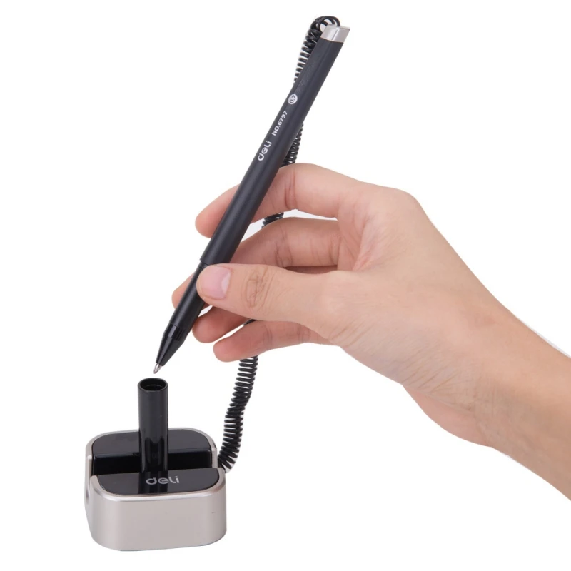 Deli Table Pen Desk Counter Gel Pen Counter Table Roller Ball Pen For Bank Hospital Hotel Information Desk Pen 
Deli Table Pen Desk Counter Gel Pen Counter Table Roller Ball Pen For Bank Hospital Hotel Information Desk Pen