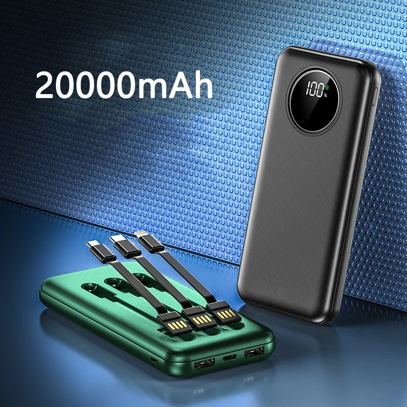 Power Bank 10000/20000mAh Portable Charger External Battery Powerbank Built in Cable for iPhone 12 11 Xiaomi Tablet Poverbank
Power Bank 10000/20000mAh Portable Charger External Battery Powerbank Built in Cable for iPhone 12 11 Xiaomi Tablet Poverbank