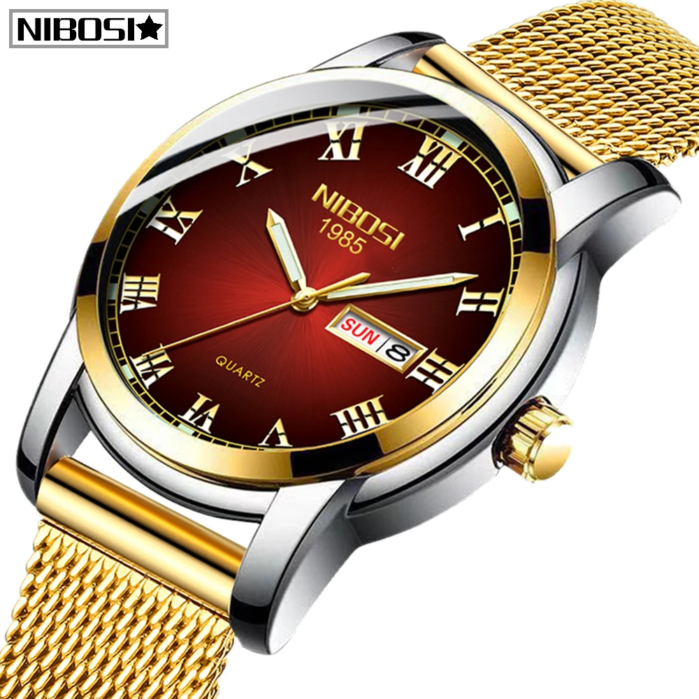 Relogio Feminino 2020 NIBOSI новые золотые женские часы бизнес Дамские Кварцевые Топ Бренд
