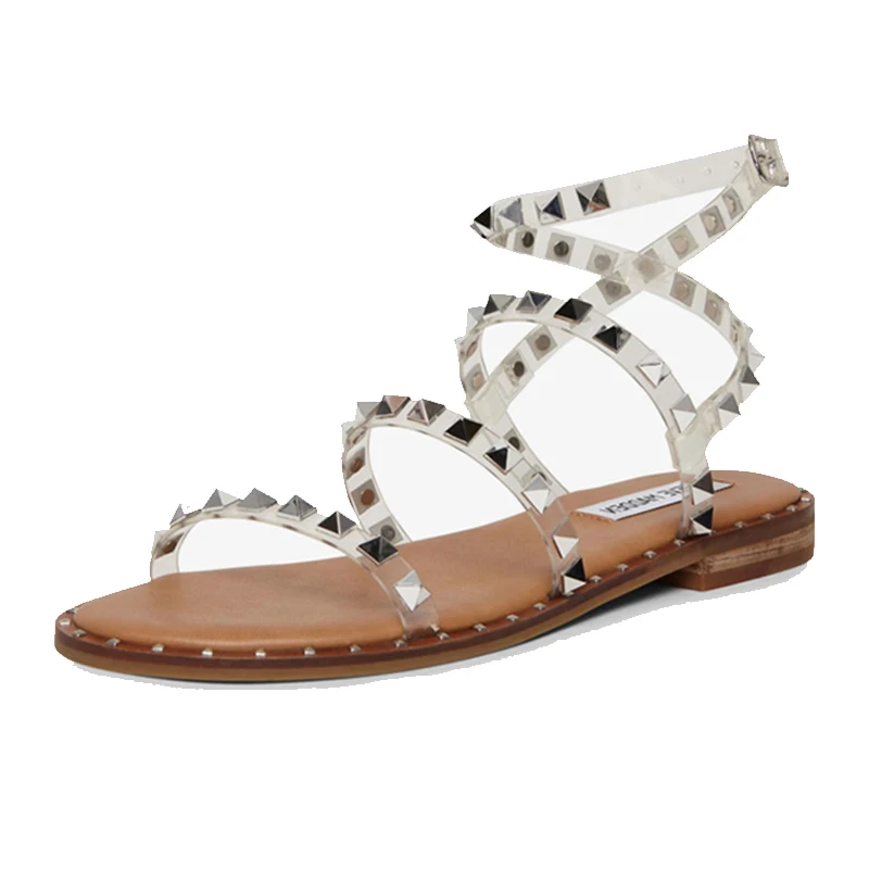 2021 New Rivet Strong Flat Women Sandals Fashion Shoes Lightweight Non-slip Sabot Women's Summer Designer Studded Sandals
2021 New Rivet Strong Flat Women Sandals Fashion Shoes Lightweight Non-slip Sabot Women's Summer Designer Studded Sandals