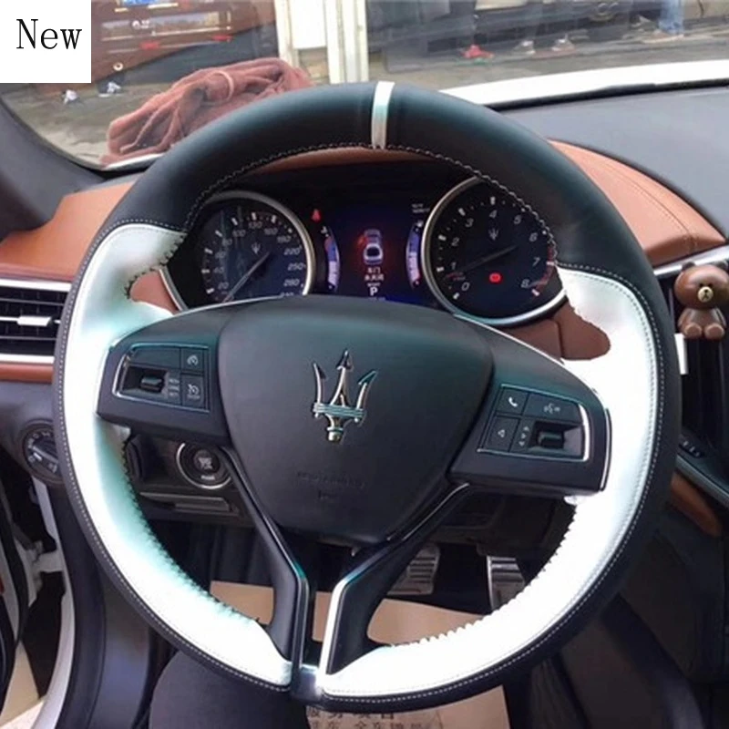 Для Maserati Quattroporte Ghibli по индивидуальному заказу из замши и кожи; Прошито вручную чехол рулевого колеса автомобиля набор автомобильные аксесс...
Для Maserati Quattroporte Ghibli по индивидуальному заказу из замши и кожи; Прошито вручную чехол рулевого колеса автомобиля набор автомобильные аксесс...