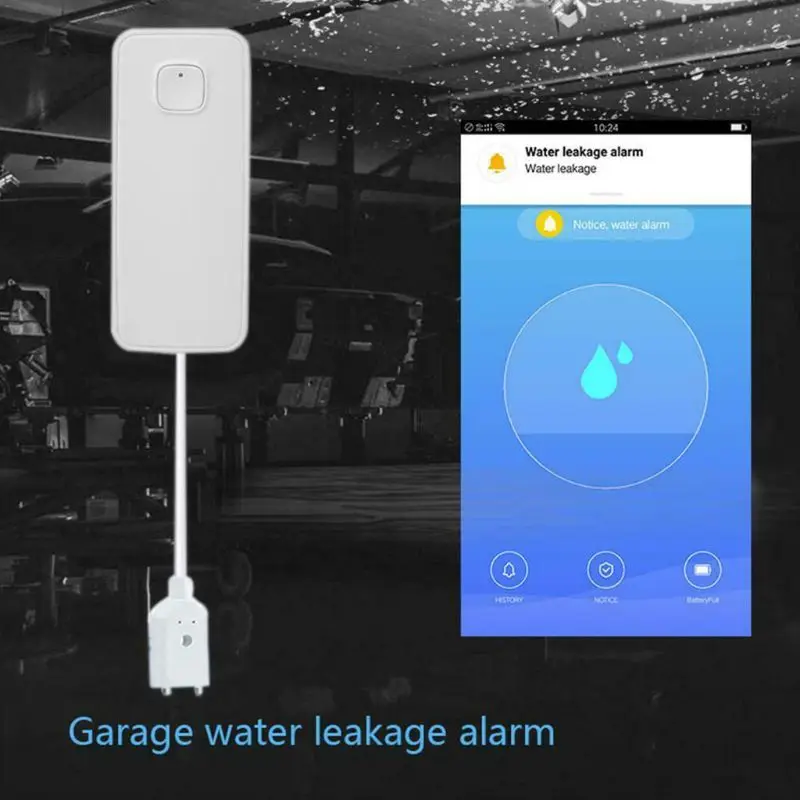 Wireless WiFi Water leakage Detector Home Security Flood Overflow Alarm APP Notification Sensor
Wireless WiFi Water leakage Detector Home Security Flood Overflow Alarm APP Notification Sensor