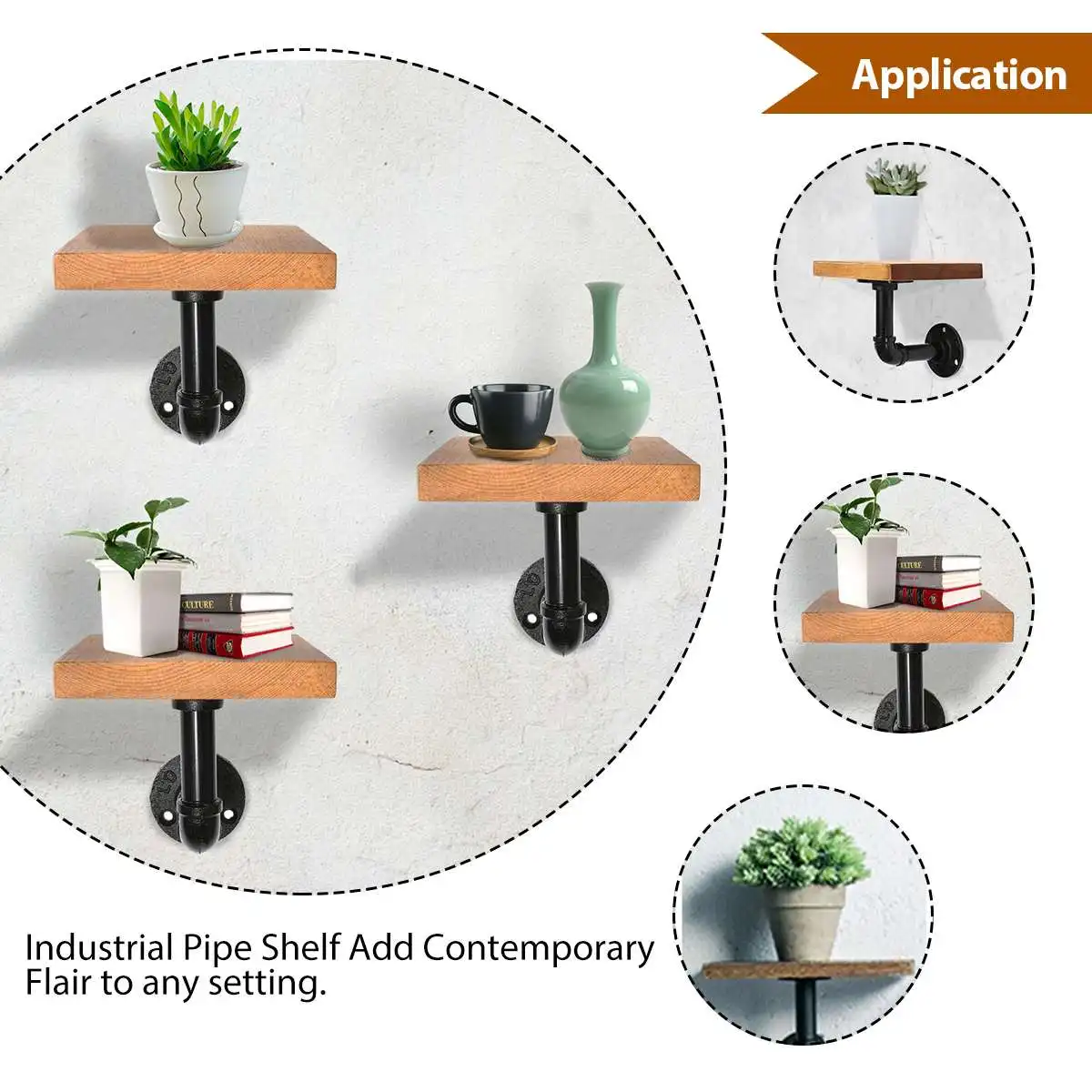 4pcs 6x16cm Pipe Shelf Bracket Iron Industrial Pipe Shelf Bracket Mounting Bracket Holder Storage Holders Racks Home
4pcs 6x16cm Pipe Shelf Bracket Iron Industrial Pipe Shelf Bracket Mounting Bracket Holder Storage Holders Racks Home