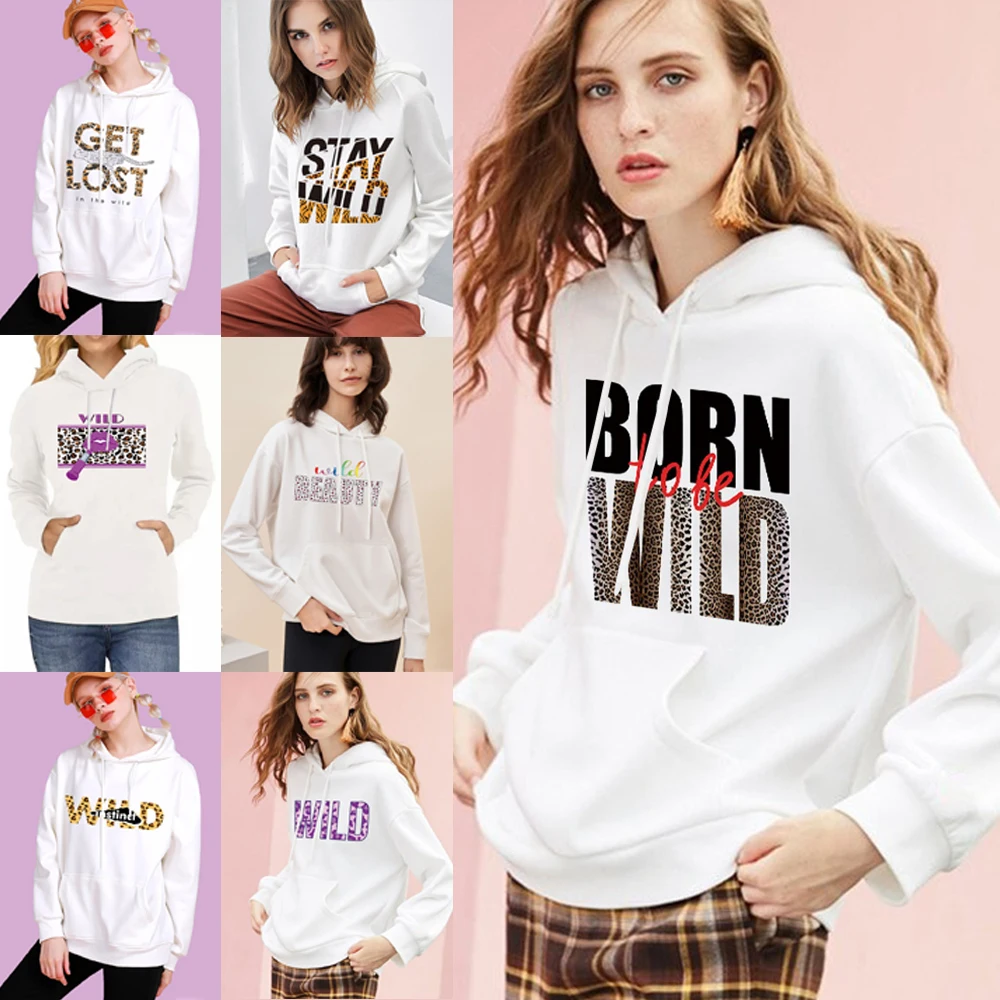 Wild Hoodie Harajuku Women's Autumn Hoodies Casual Streetwear Long Sleeve Top Woman Loose All-match Fashion Pullover Clothes
Wild Hoodie Harajuku Women's Autumn Hoodies Casual Streetwear Long Sleeve Top Woman Loose All-match Fashion Pullover Clothes