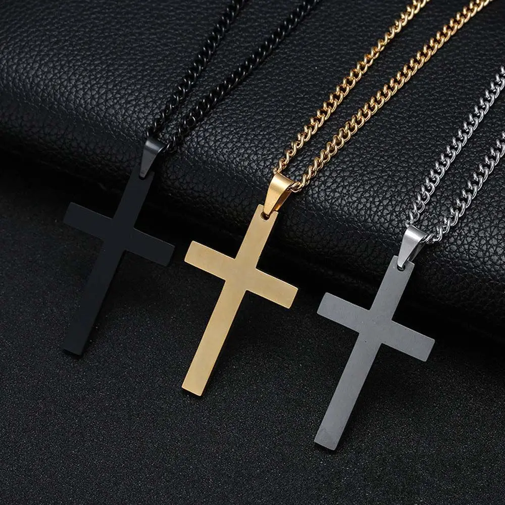 Classic Cross Necklaces For Men Stainless Steel Gold Link Chain Pendants Necklace Prayer Christian Jewelry Gifts For Boyfriend
Classic Cross Necklaces For Men Stainless Steel Gold Link Chain Pendants Necklace Prayer Christian Jewelry Gifts For Boyfriend