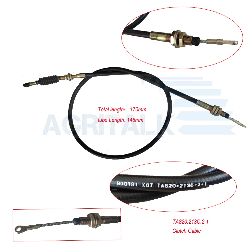 TA820.213C.2.1, the hand control cable for auxilary clutch, suitable for Lovol tractor TA804-904 series
TA820.213C.2.1, the hand control cable for auxilary clutch, suitable for Lovol tractor TA804-904 series