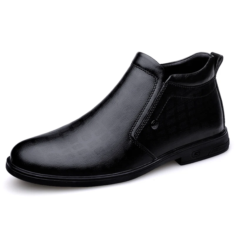 Mens Boots Winter Short Plush Keep Warm Business Casual Leather Chelsea Boots Solid Cotton Male Boots Ankle Boots High Quality
Mens Boots Winter Short Plush Keep Warm Business Casual Leather Chelsea Boots Solid Cotton Male Boots Ankle Boots High Quality