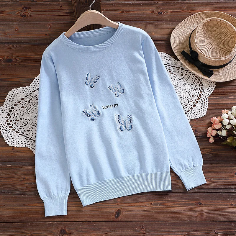 Универсальный свободный свитер с длинным рукавом и вышивкой бабочки в стиле колледжа свитер в японском стиле мори женский новый стиль
Универсальный свободный свитер с длинным рукавом и вышивкой бабочки в стиле колледжа свитер в японском стиле мори женский новый стиль