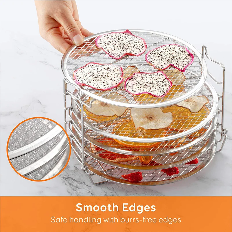 Dehydrator Stand Grill Stand Air Fryer Accessory With Five Stackable Layers Food Grade For Dehydrator Rack Stainless Steel Stand
Dehydrator Stand Grill Stand Air Fryer Accessory With Five Stackable Layers Food Grade For Dehydrator Rack Stainless Steel Stand