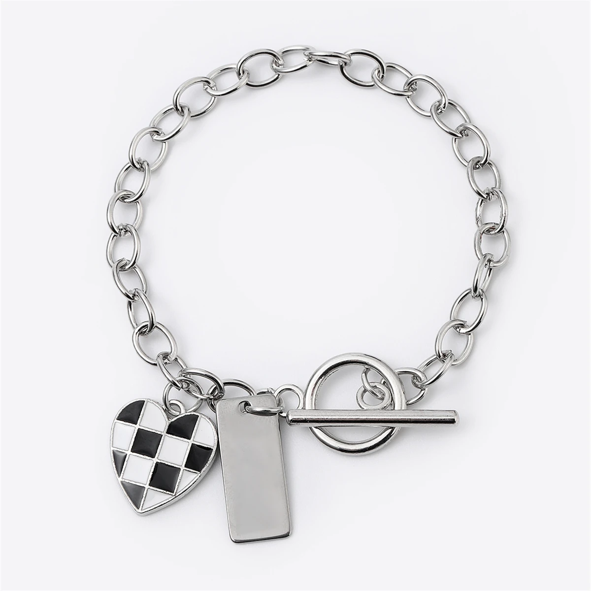 Love Bracelet Black Plaid Silver Charm Bracelet for Women Young Couple Jewelry Sweet Gift Jewelry for Women New Fashion
Love Bracelet Black Plaid Silver Charm Bracelet for Women Young Couple Jewelry Sweet Gift Jewelry for Women New Fashion
