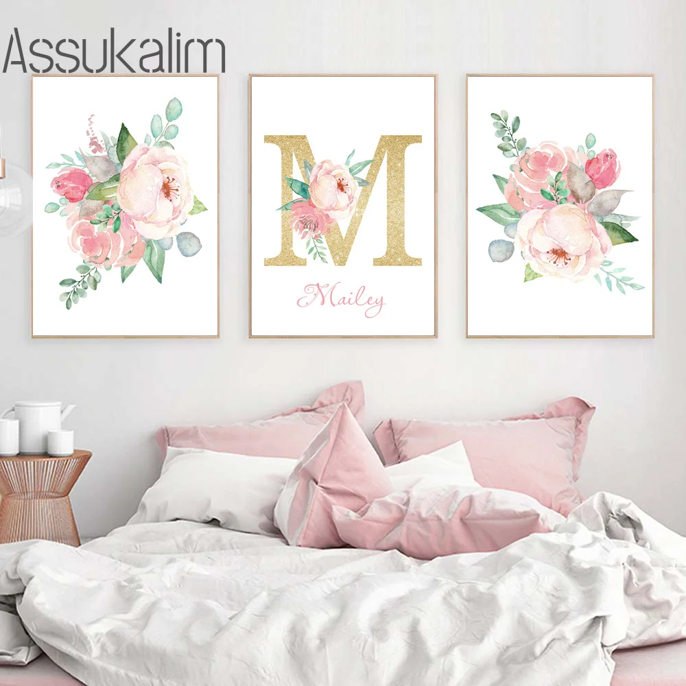 Nursery Posters And Prints Custom Girl Name Canvas Painting Peony Baby Poster Nordic Wall Pictures For Baby Girl Room Decor
Nursery Posters And Prints Custom Girl Name Canvas Painting Peony Baby Poster Nordic Wall Pictures For Baby Girl Room Decor