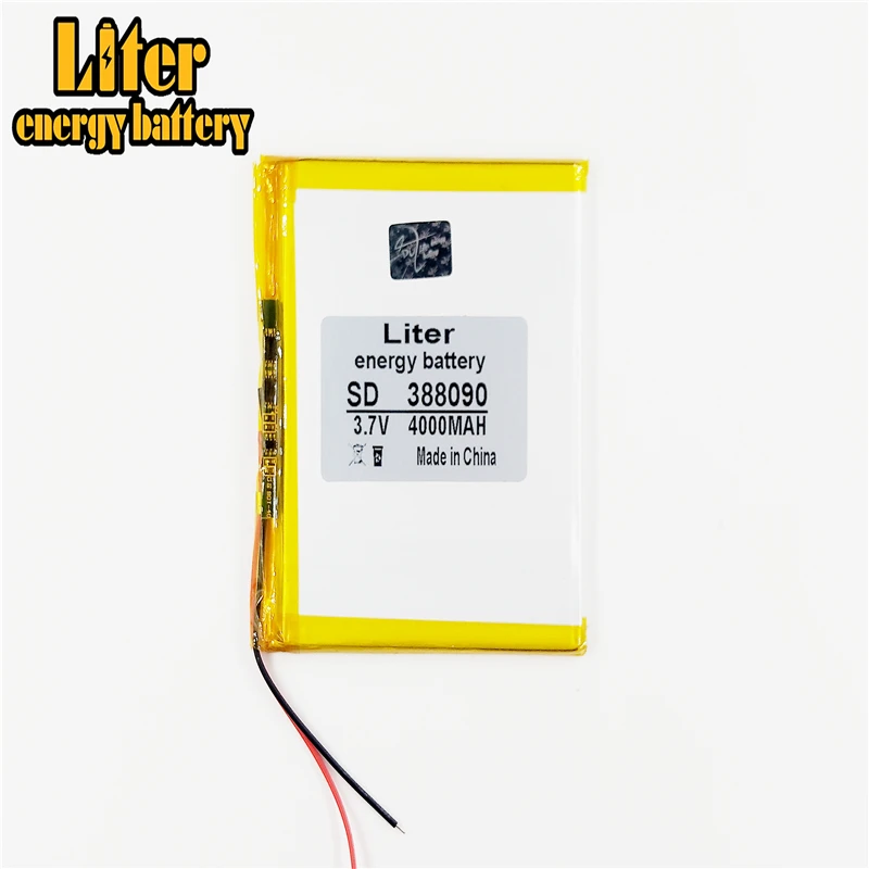 388090 3,7 V 4000 mah литий-полимерная батарея с защитной платой для 7-дюймового планшетного ПК
388090 3,7 V 4000 mah литий-полимерная батарея с защитной платой для 7-дюймового планшетного ПК