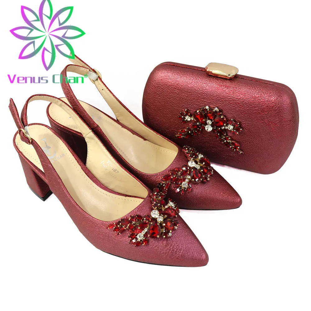 Italian Design Fashion Nigerian Metal and Platform Decoration Style Red Color Party Wedding High Heels Women Shoes and Bag 
Italian Design Fashion Nigerian Metal and Platform Decoration Style Red Color Party Wedding High Heels Women Shoes and Bag