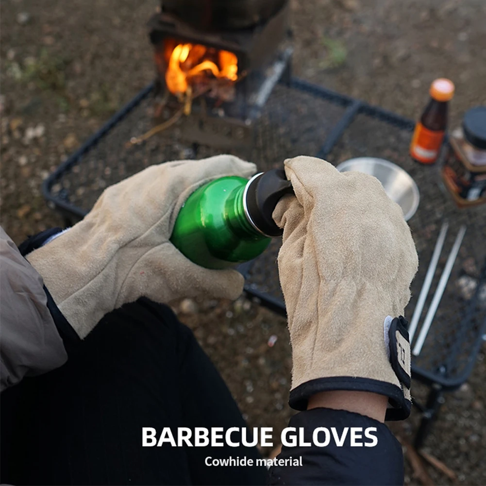 Picnic BBQ Gloves Cowhide Leather Gloves Heat Fire Resistant Mittens Outdoor Warm Gloves for Baking Forge BBQ Oven Fireplace
Picnic BBQ Gloves Cowhide Leather Gloves Heat Fire Resistant Mittens Outdoor Warm Gloves for Baking Forge BBQ Oven Fireplace