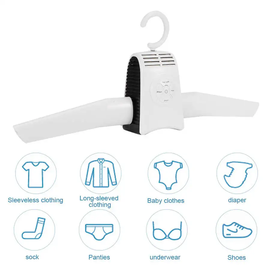 Portable Clothes Dryer Electric Clothes Drying Rack Folding Laundry Dryer Clothes Hanger for Travel Home Hotel Use US 110-240V 
Portable Clothes Dryer Electric Clothes Drying Rack Folding Laundry Dryer Clothes Hanger for Travel Home Hotel Use US 110-240V