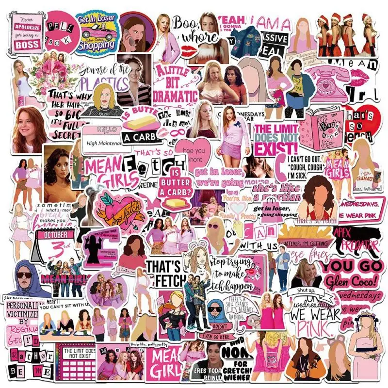 10/30/50/100 Pcs Mean Girls Graffiti Cartoon Stickers for Refrigerator Notebook Motorcycle Diy Stationery Waterproof Decal Toy
10/30/50/100 Pcs Mean Girls Graffiti Cartoon Stickers for Refrigerator Notebook Motorcycle Diy Stationery Waterproof Decal Toy