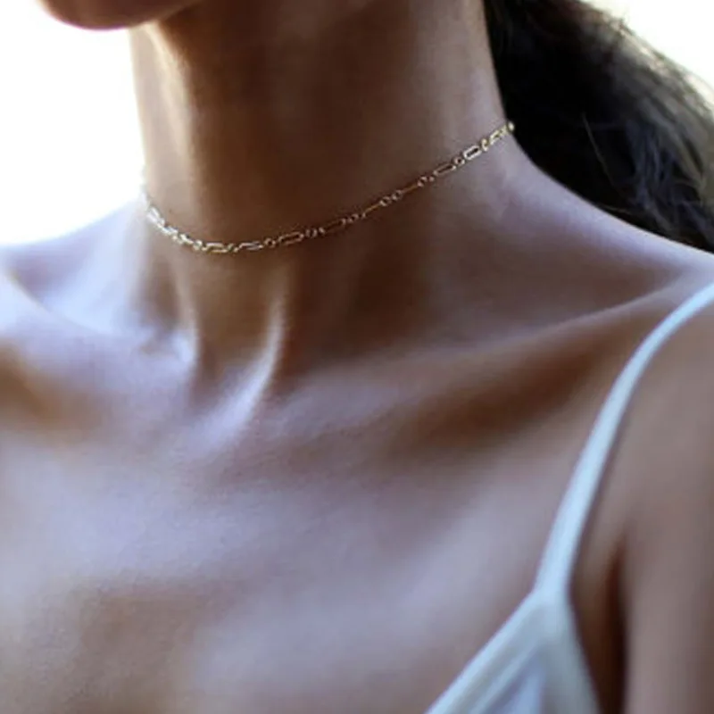 HebeDeer Choker Necklace Chain Women Necklaces Simple Jewelry Lovers Rose Gold Color Classic Trendy Girl Collares Collier
HebeDeer Choker Necklace Chain Women Necklaces Simple Jewelry Lovers Rose Gold Color Classic Trendy Girl Collares Collier