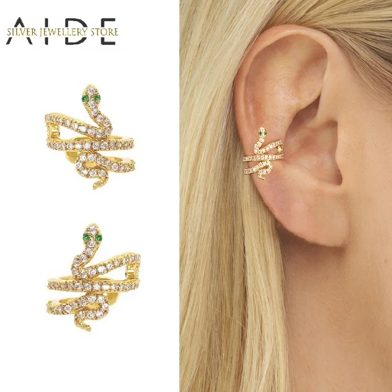 1 Pc 925 Sterling Silver Earring for Women Snake Ear Cuff Clip on Earrings No Piercing Earings Zircon Jewelry pendientes
1 Pc 925 Sterling Silver Earring for Women Snake Ear Cuff Clip on Earrings No Piercing Earings Zircon Jewelry pendientes