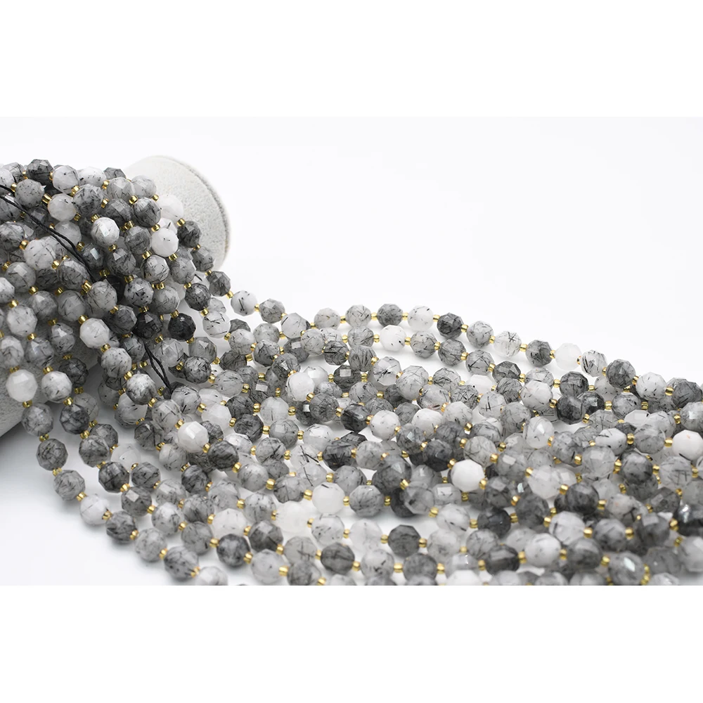 10mm AA Natural Faceted Black Hair Rutilated Quartz Stone Beads For DIY necklace bracelet jewelry making 15 "free delivery
10mm AA Natural Faceted Black Hair Rutilated Quartz Stone Beads For DIY necklace bracelet jewelry making 15 "free delivery